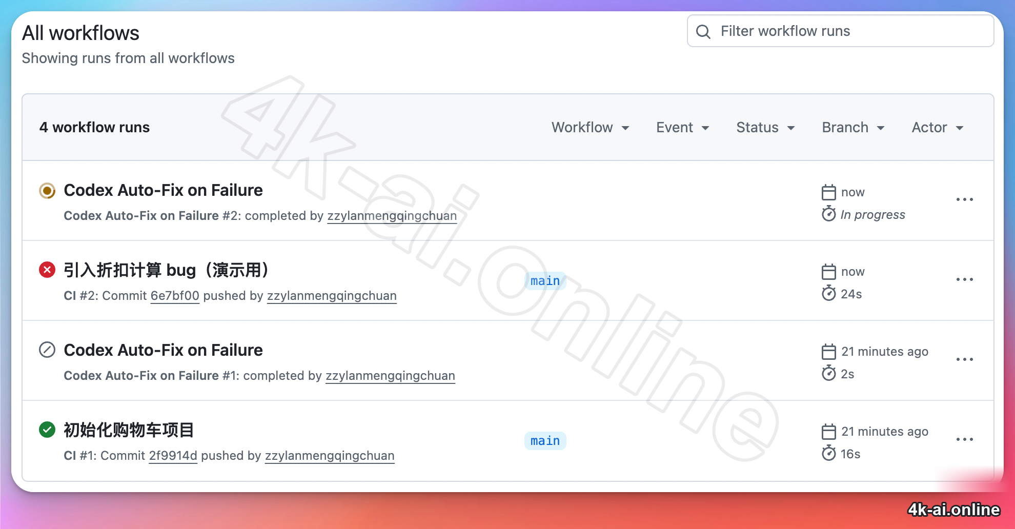 github-actions-workflow-failure-list