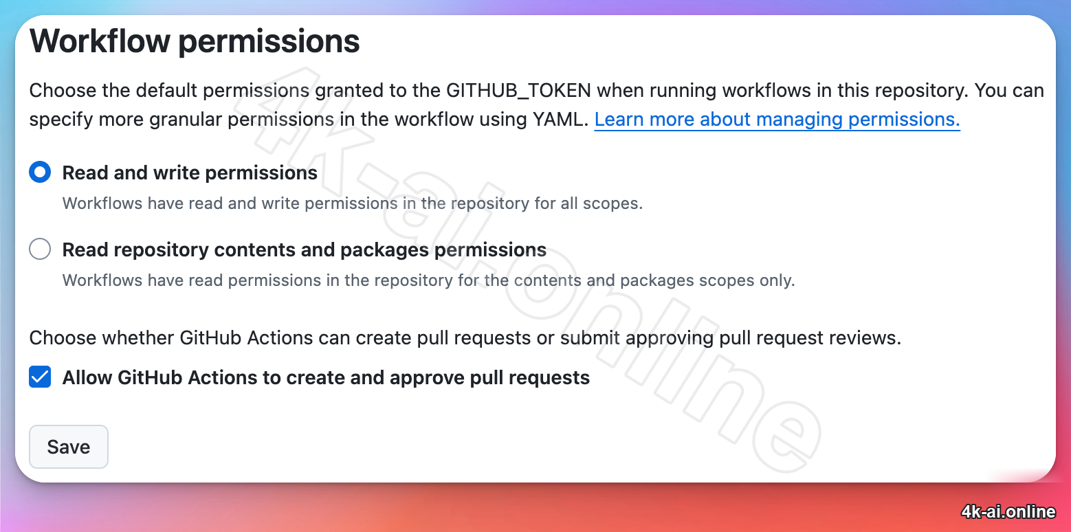 github-actions-workflow-permissions-settings